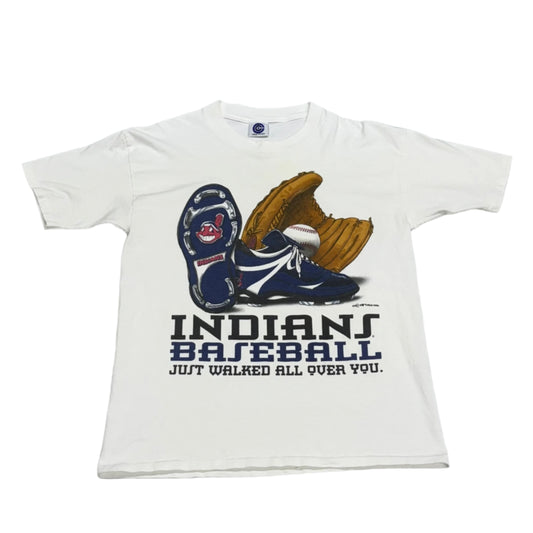 Cleveland Indians, Vintage 1996 “Just walked all over you” T-shirt, Size: Large