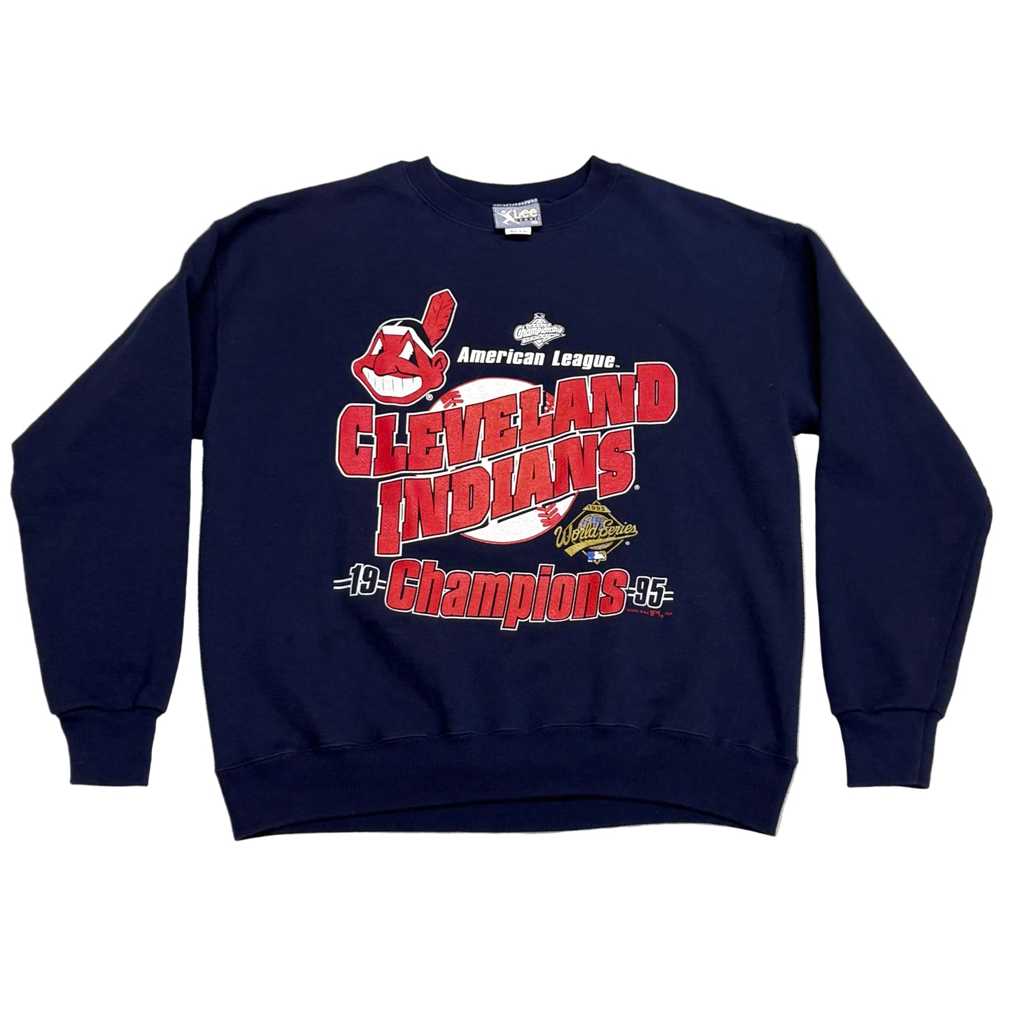 Cleveland Indians, Vintage 1995 AL Champions Sweatshirt, Size: Large