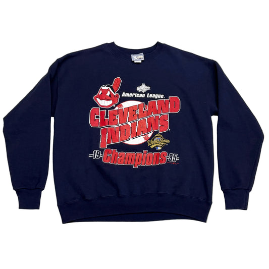Cleveland Indians, Vintage 1995 AL Champions Sweatshirt, Size: Large