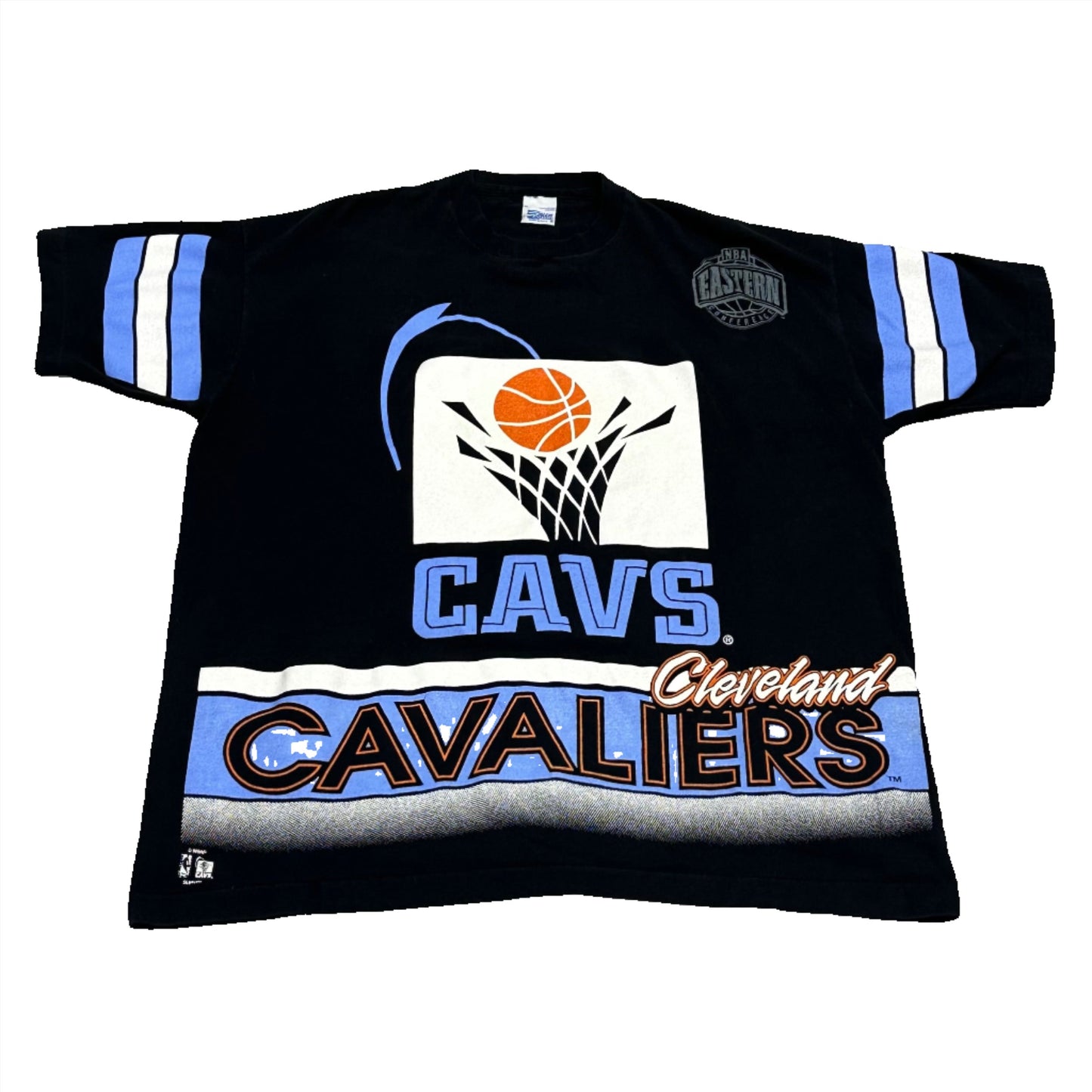 Cleveland Cavaliers, 1990s Salem AOP T-shirt, Size: XL