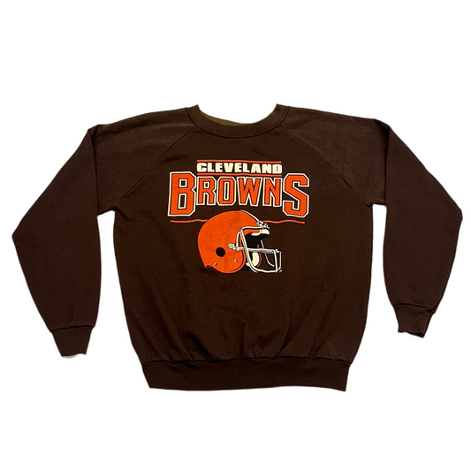 Cleveland Browns, Vintage 1980s Crewneck Sweatshirt, Size: Medium