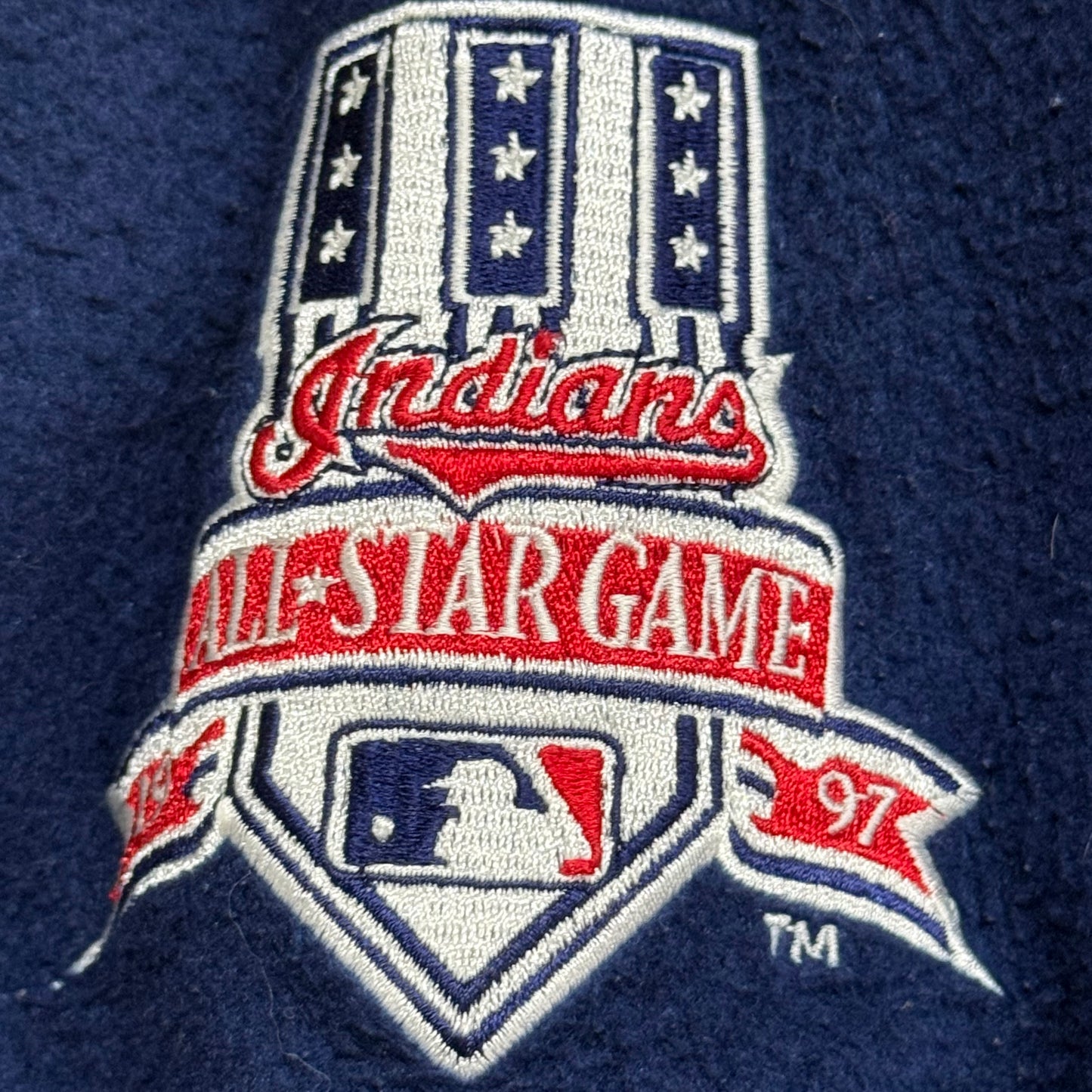 Cleveland Indians, Vintage 1997 Logo Athletic 1/4 Zip Fleece, Size: XL