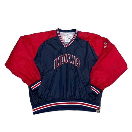 Cleveland Indians, Vintage 1990s Chalk Line Windbreaker Jacket, Size: XL