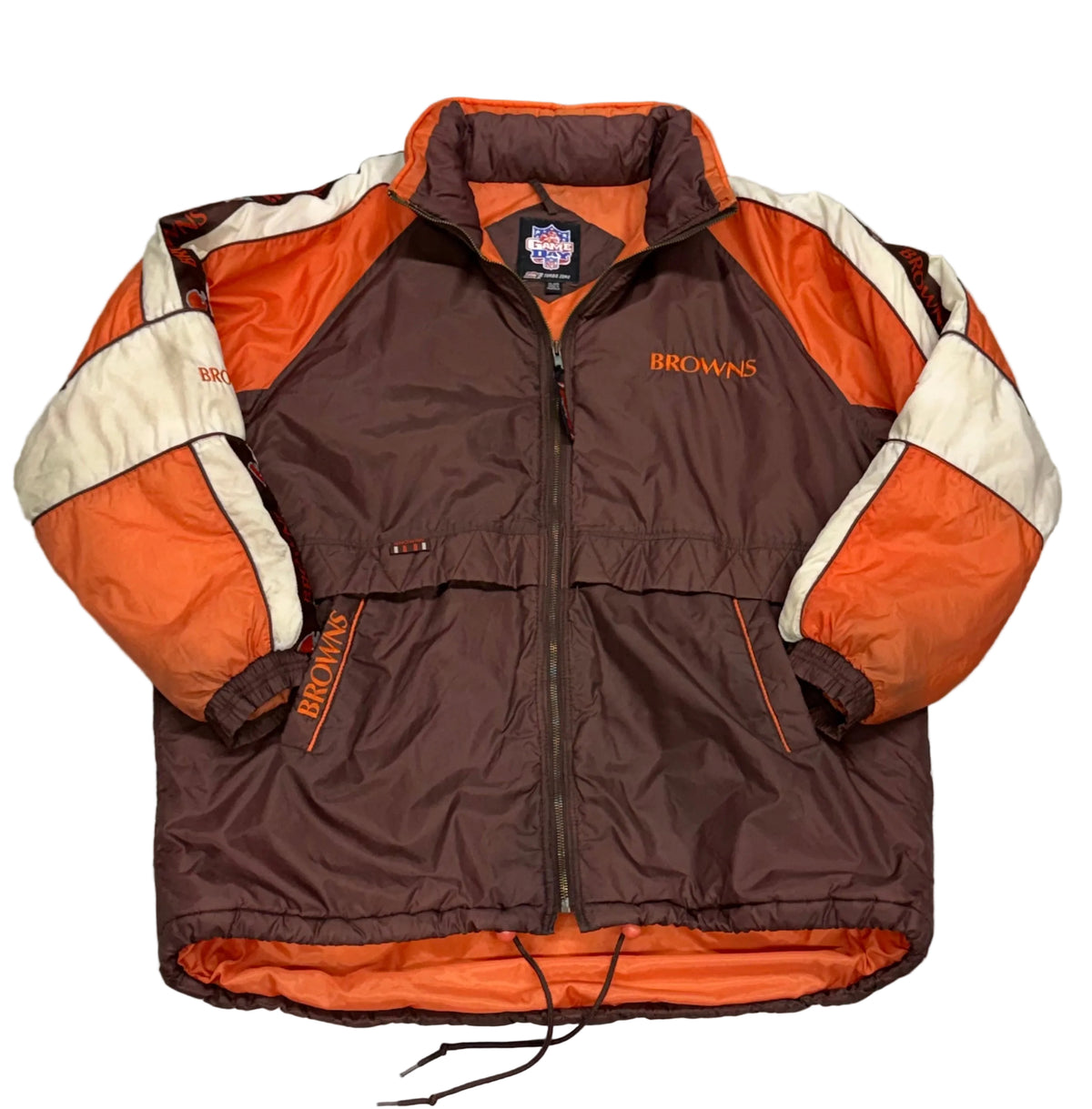 Cleveland Browns, 1990s Gameday Puffer Jacket, Size: XL