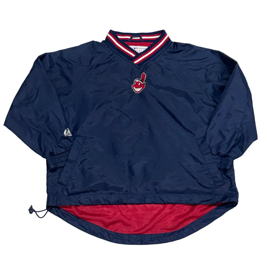YOUTH Cleveland Indians, Vintage 1990s Windbreaker Jacket, Size: Youth Small