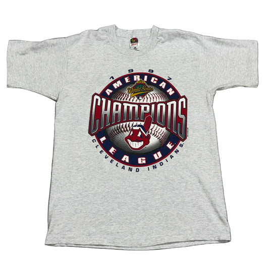 Cleveland Indians, Vintage 1997 AL Champions T-Shirt, Size: Large