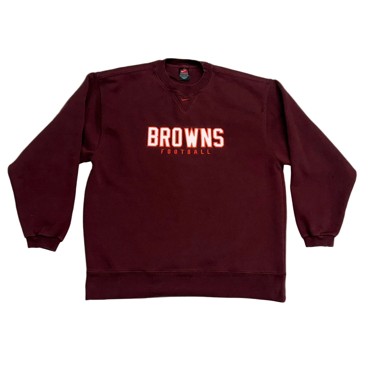 Cleveland Browns, Vintage 2000s Nike Embroidered Sweatshirt, Size: Medium