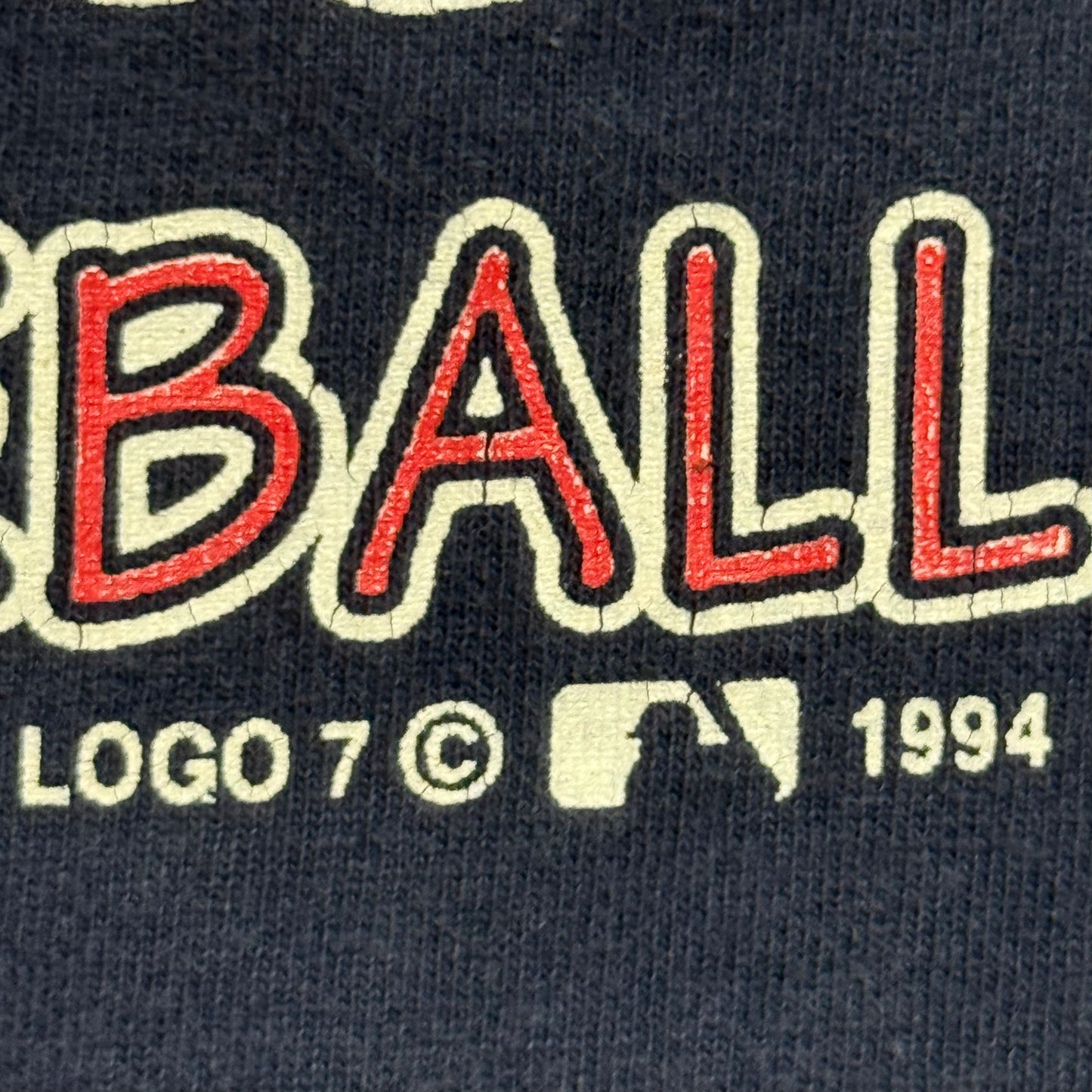 Cleveland Indians, 1994 Logo 7 T-shirt, Size Large