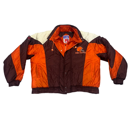 Cleveland Browns, Vintage 1990s Puffer Jacket, Size: XXL