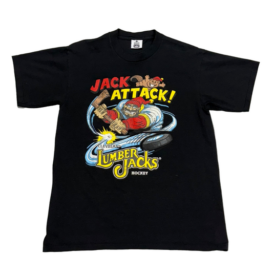 Cleveland Lumberjacks, Vintage 1990s “Jack Attack” T-shirt, Size: Large