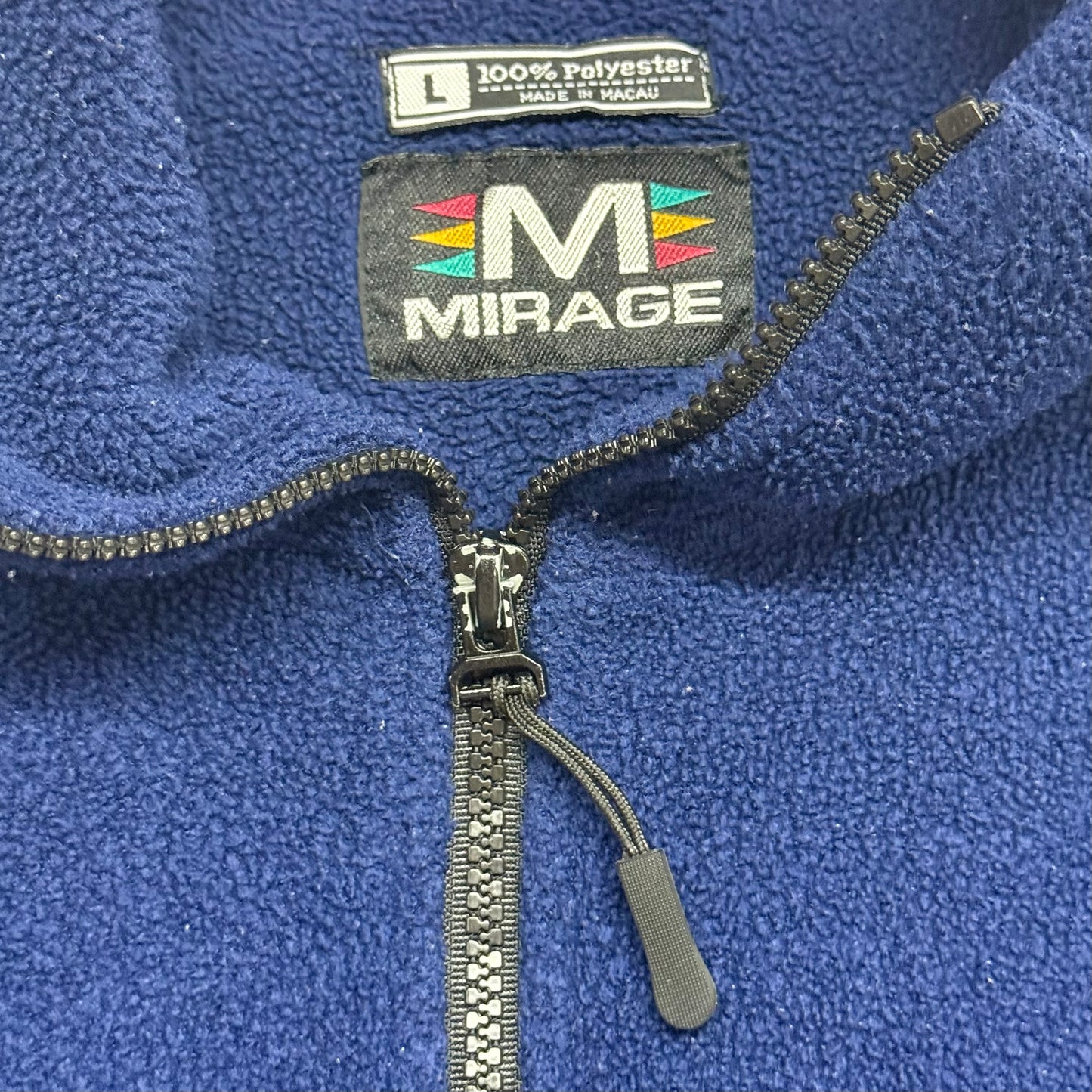Cleveland Indians, Vintage 1990s Mirage 1/4 Zip Fleece, Size: Large