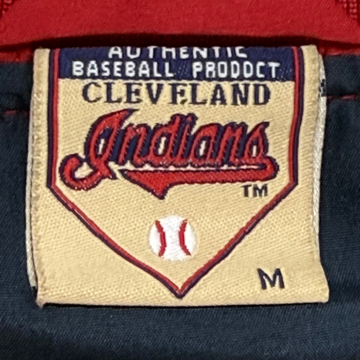 Cleveland Indians, Vintage 1990s Pullover Windbreaker, Size: Medium