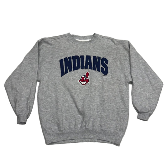 Cleveland Indians, Vintage 1990s Puma Crewneck Sweatshirt, Size: XL