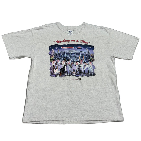 Cleveland Indians, Vintage 2002 “Wishing On A Star” T-shirt, Size: XL