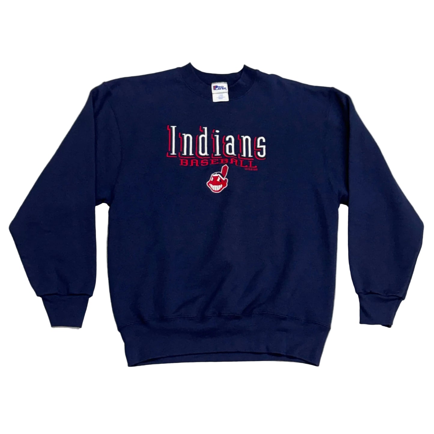 Cleveland Indians, Vintage 1990s Pro Player Embroidered Sweatshirt, Size: Large