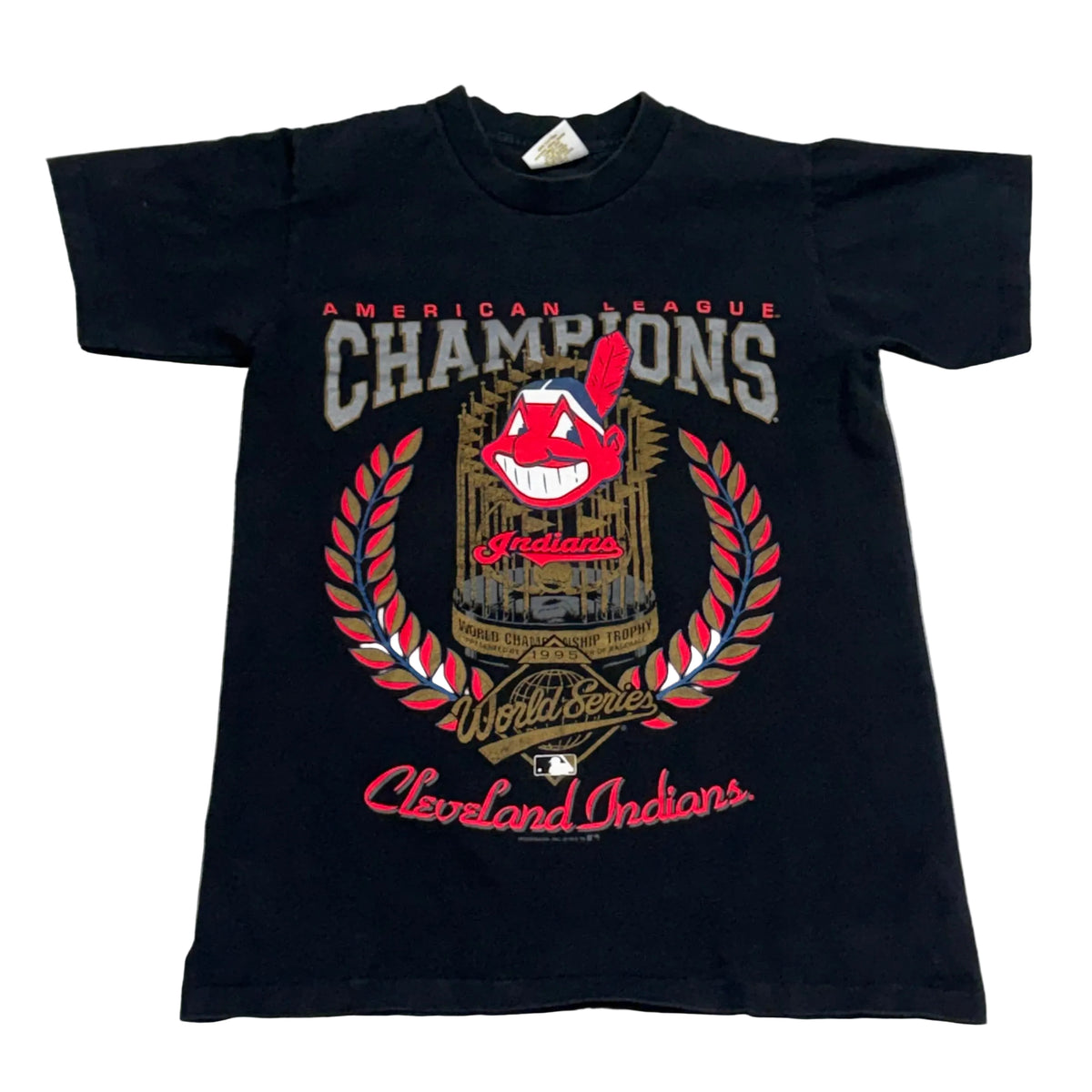 Cleveland Indians, Vintage 1995 AL Champions T-shirt, Size: Small