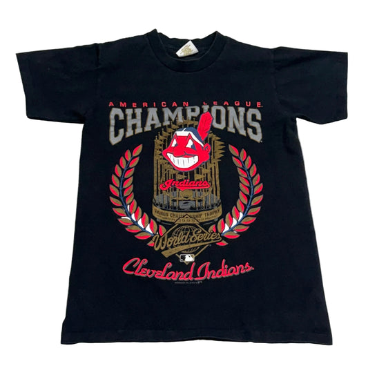 Cleveland Indians, Vintage 1995 AL Champions T-shirt, Size: Small