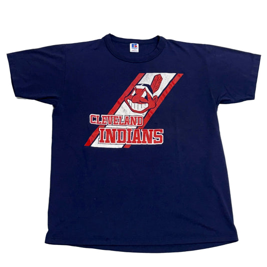 Cleveland Indians, Vintage 1990s Russell T-shirt, Size: Large