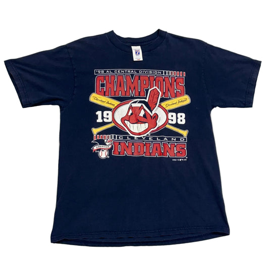 Cleveland Indians, Vintage 1998 Division Champions T-shirt, Size: Large