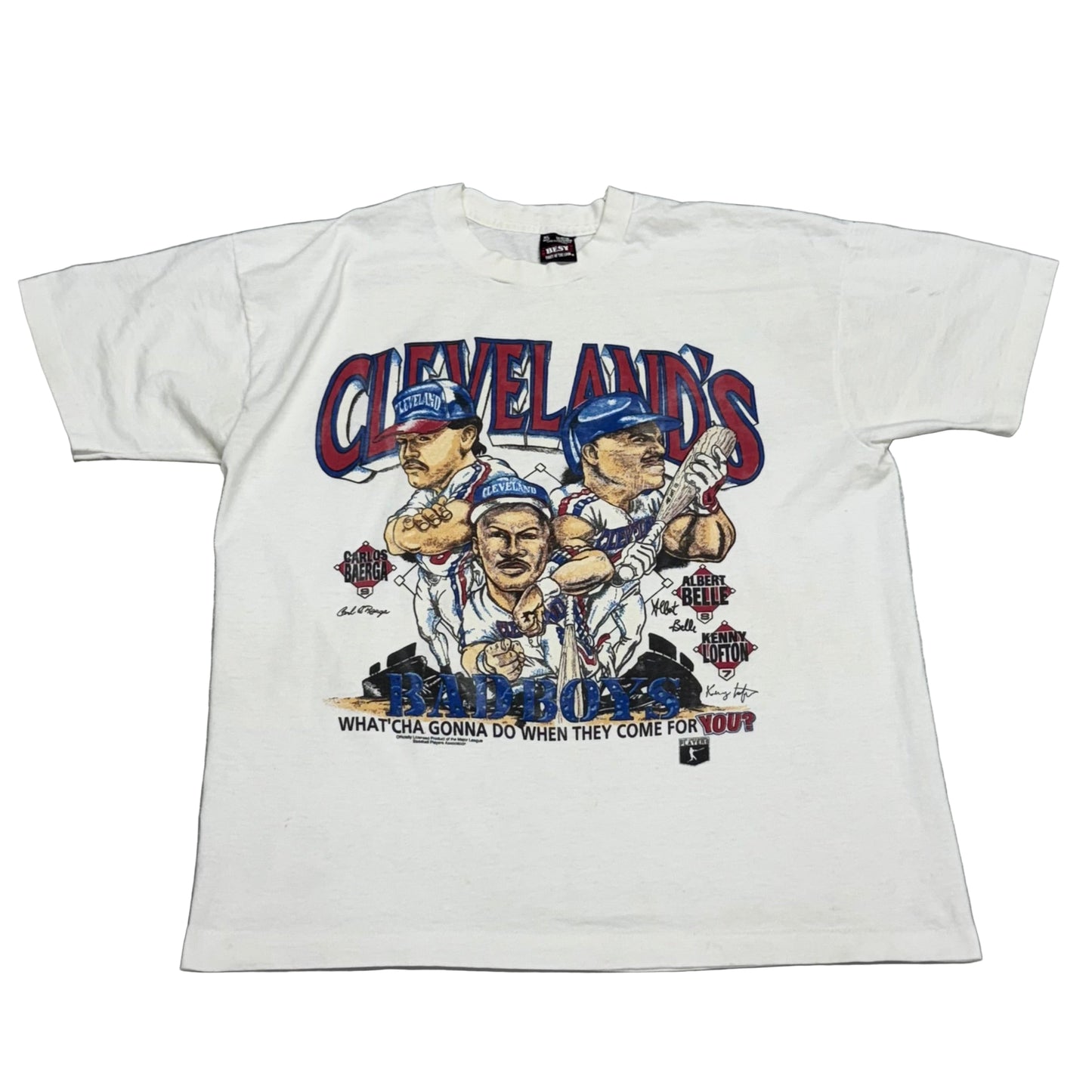 Cleveland Indians, Vintage 1990s “Bad Boys” Caricature T-shirt, Size: XL