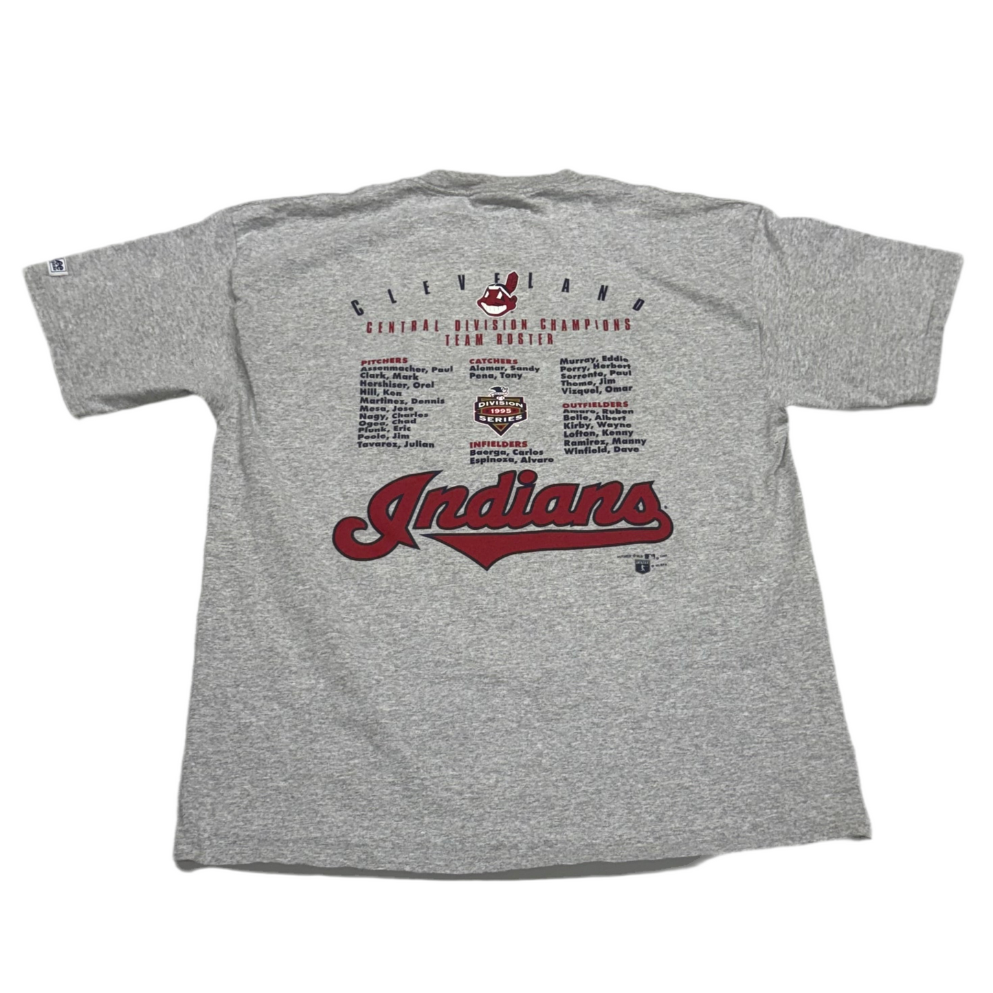 Cleveland Indians, Vintage 1995 Divison Champions T-shirt, Size: XL