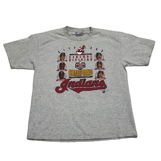 Cleveland Indians, Vintage 1995 Divison Champions T-shirt, Size: XL