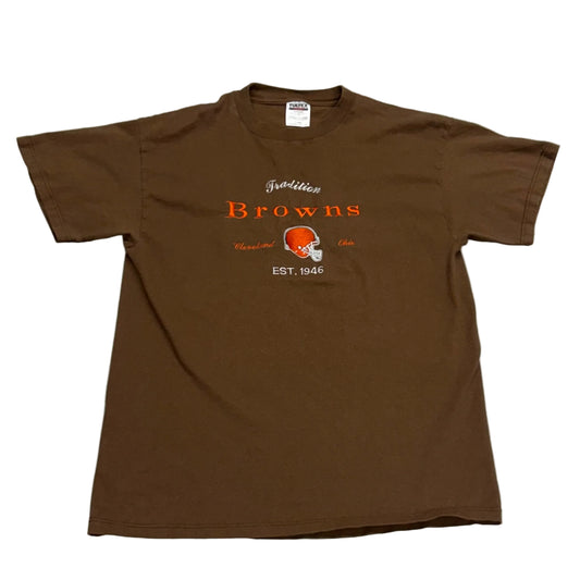 Cleveland Browns, Vintage 1990s Embroidered T-Shirt, Size: XL
