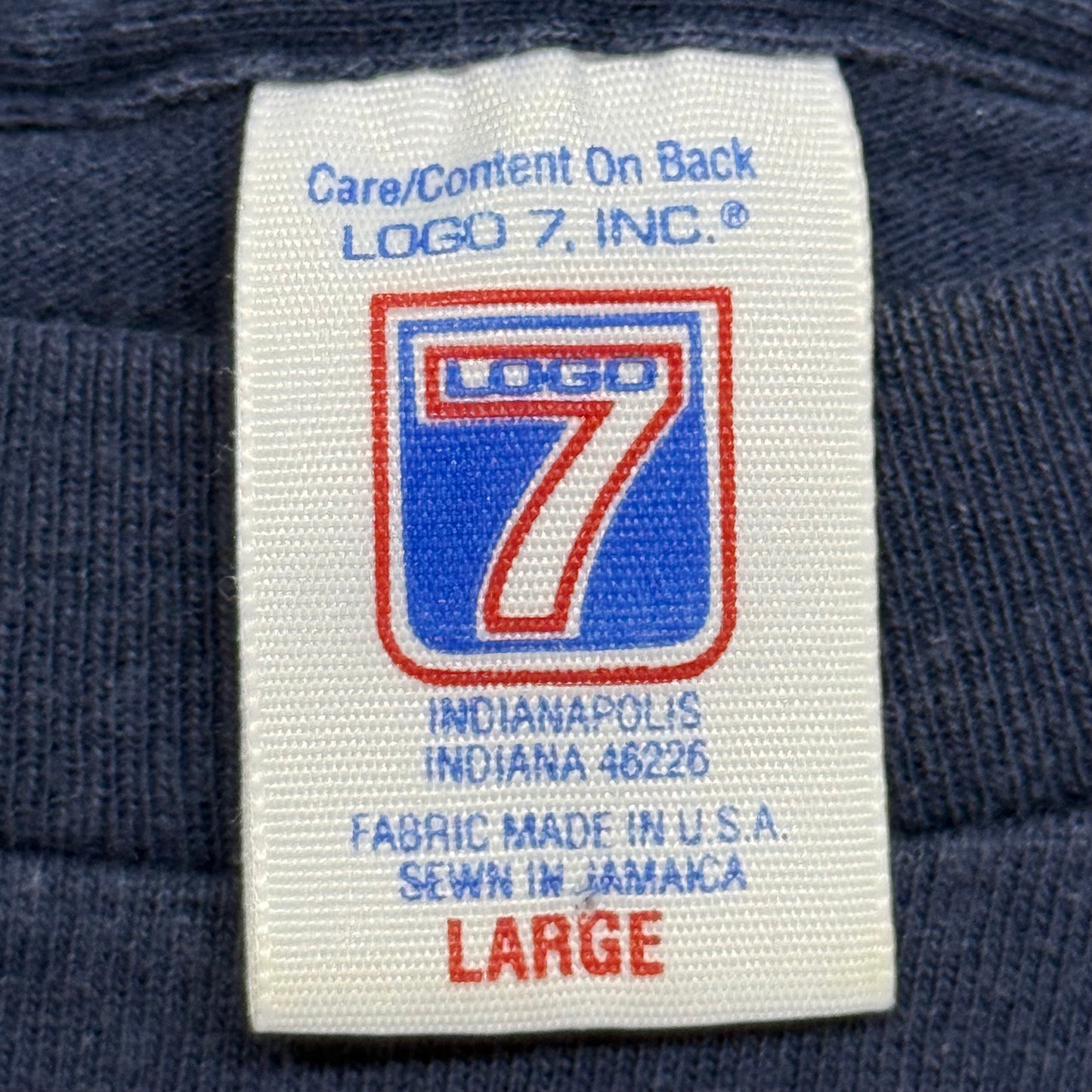 Cleveland Indians, 1994 Logo 7 T-shirt, Size Large