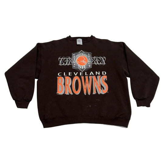 Cleveland Browns, Vintage 1990s Logo 7 Crewneck Sweatshirt, Size: XL