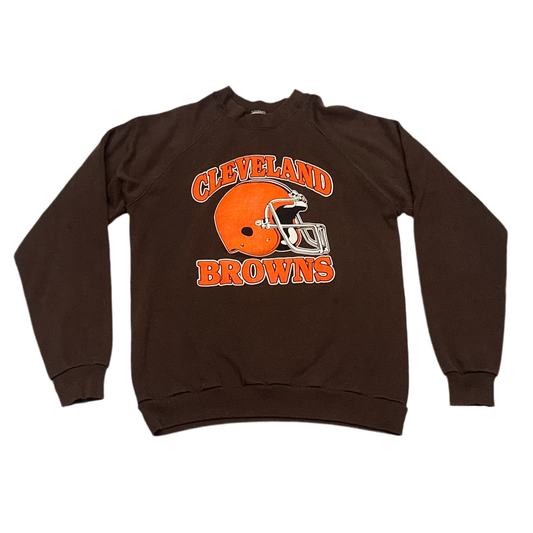 Cleveland Browns, Vintage 1980s Crewneck Sweatshirt, Size: Large