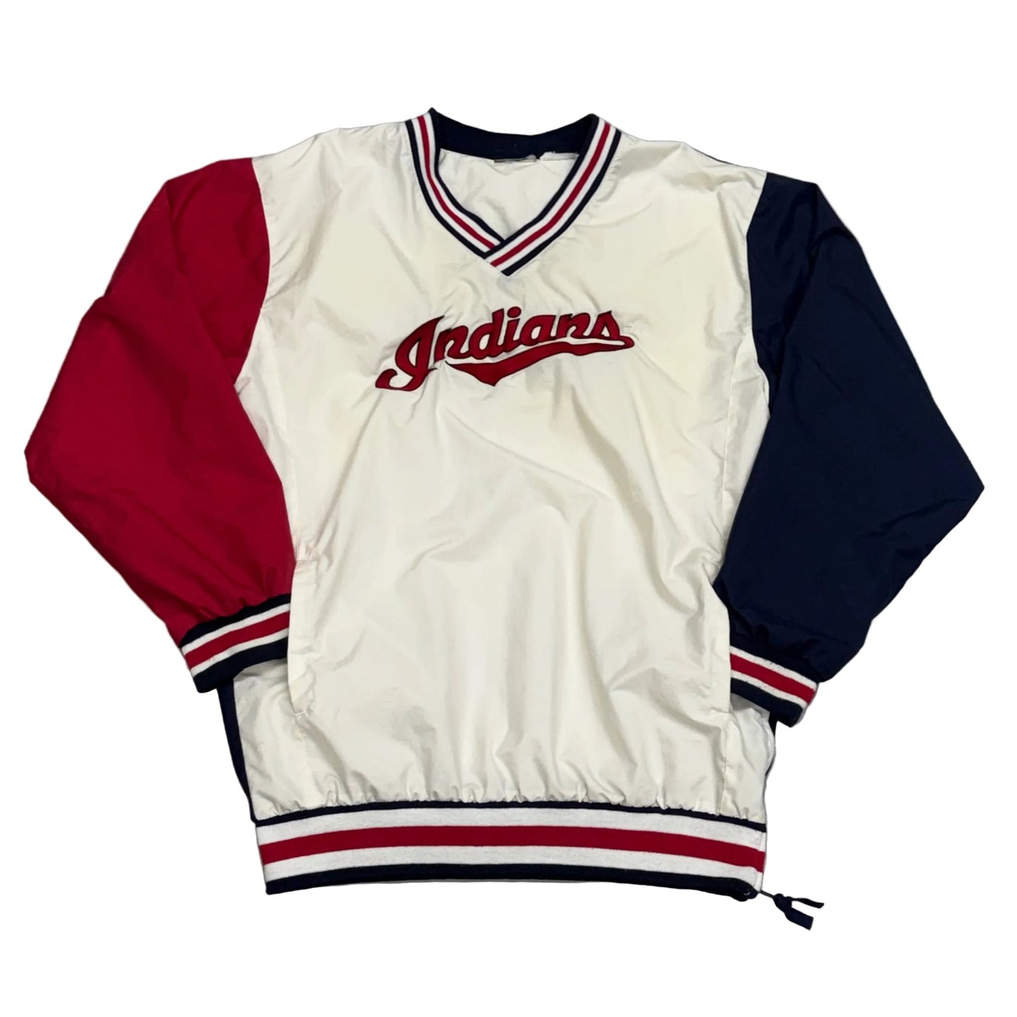Cleveland Indians, Vintage 1990s Pullover Windbreaker Jacket, Size: Medium