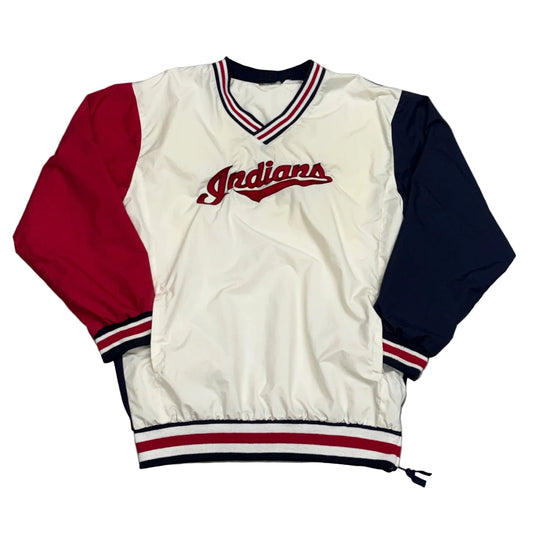 Cleveland Indians, Vintage 1990s Pullover Windbreaker Jacket, Size: Medium