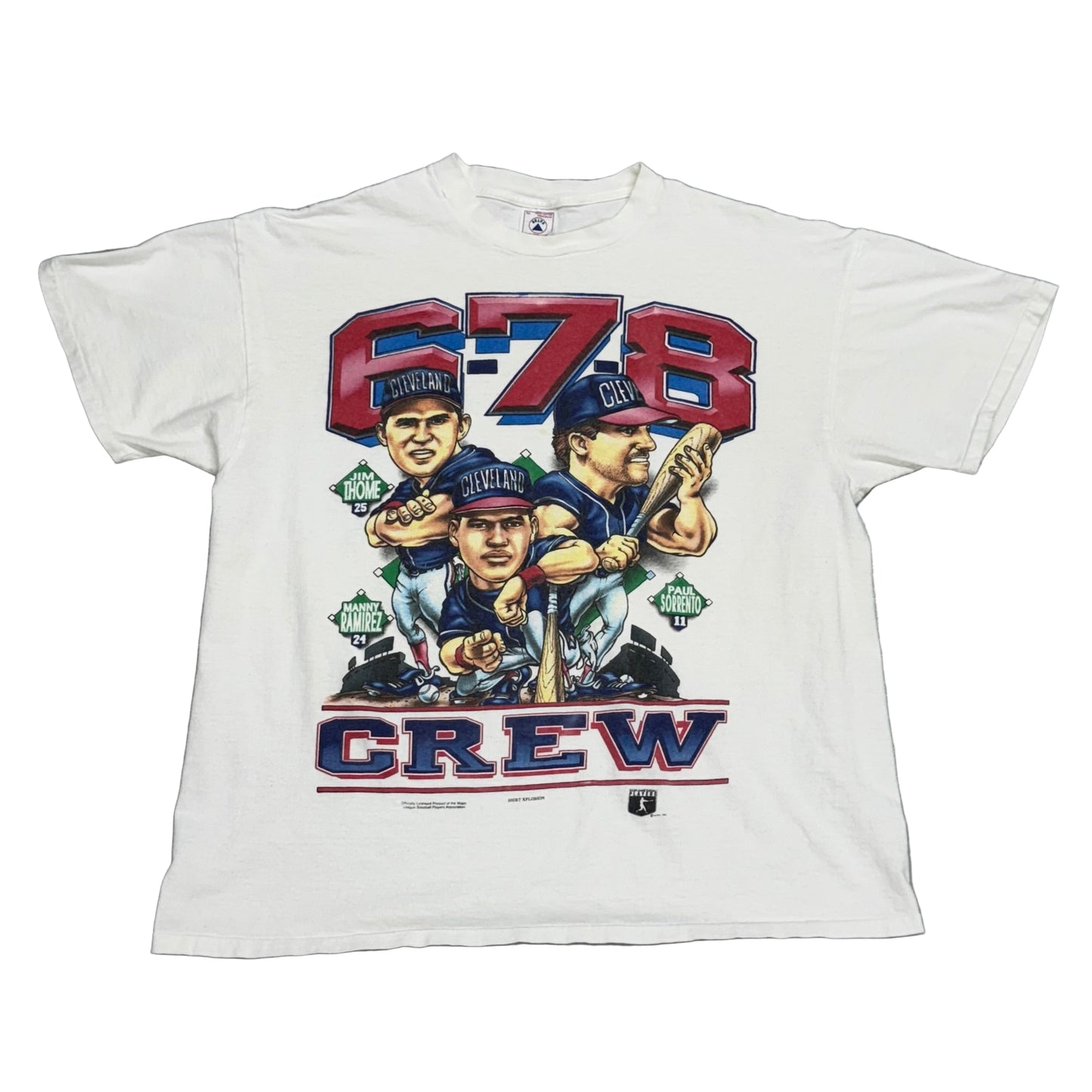 Cleveland Indians, Vintage 1990s “6-7-8” Caricature T-shirt, Size: XL