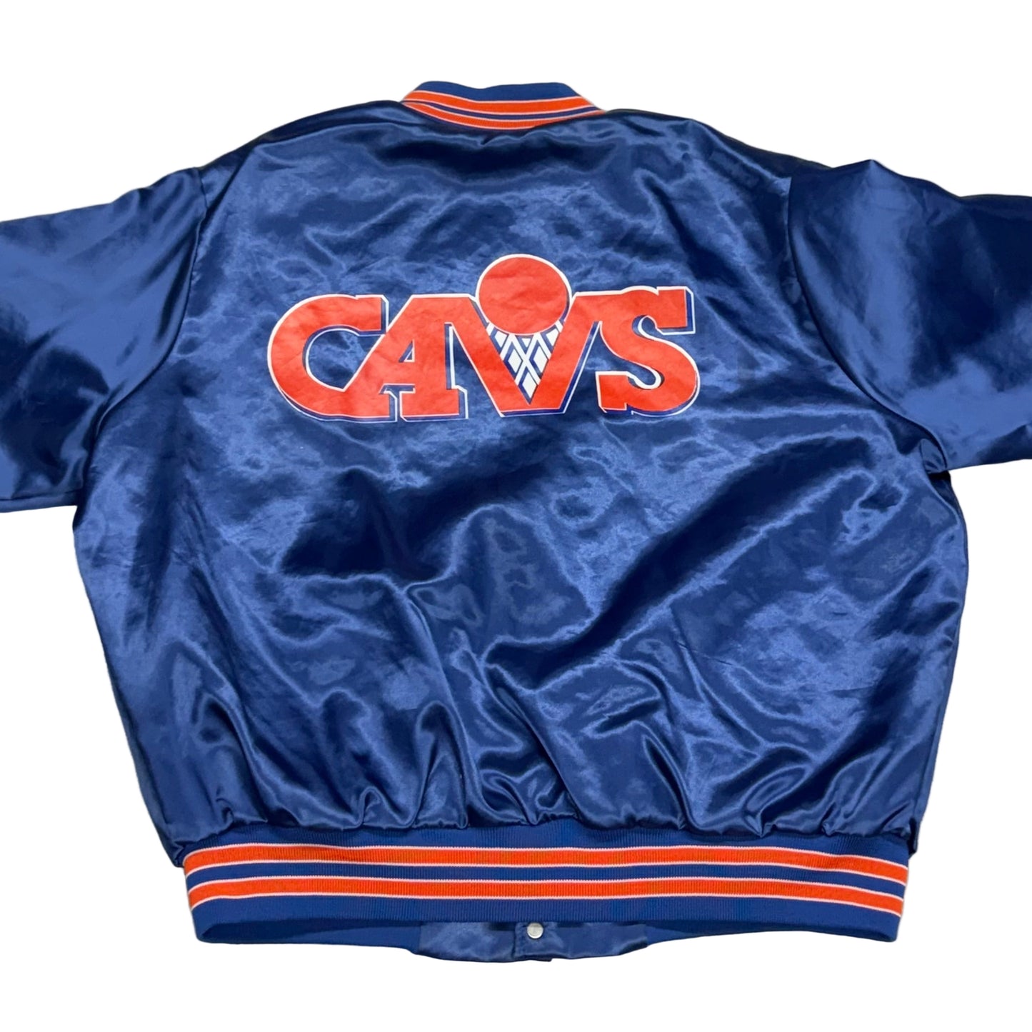 Cleveland Cavaliers, Vintage 1990s Satin Bomber Jacket, Size: XL