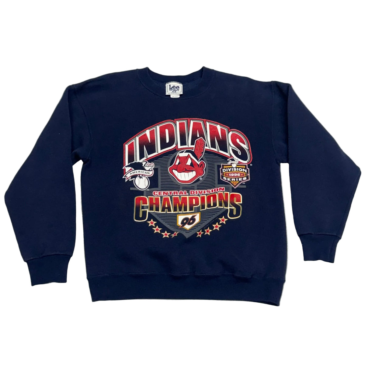 Cleveland Indians, Vintage 1996 AL Central Champions Sweatshirt, Size: Medium