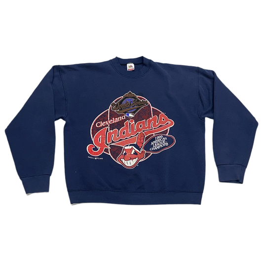 Cleveland Indians, Vintage 1995 Crewneck Sweatshirt, Size: XL