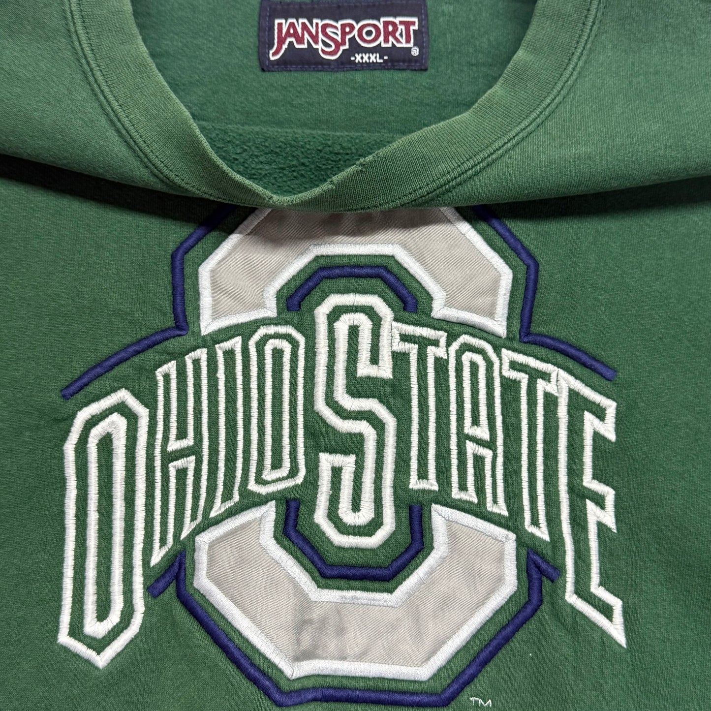 Ohio State University Buckeyes, Vintage 1990s Embroidered Crewneck Sweatshirt, Size: XXXL