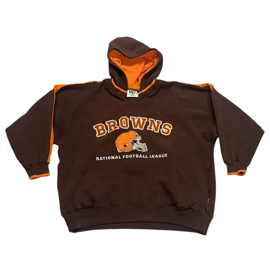 Cleveland Browns, 2000s Lee Sports Embroidered Crewneck Hoodie, Size: Large