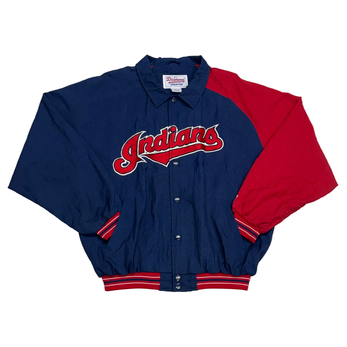 Cleveland Indians, Vintage 1990s Starter Windbreaker Jacket, Size: Large