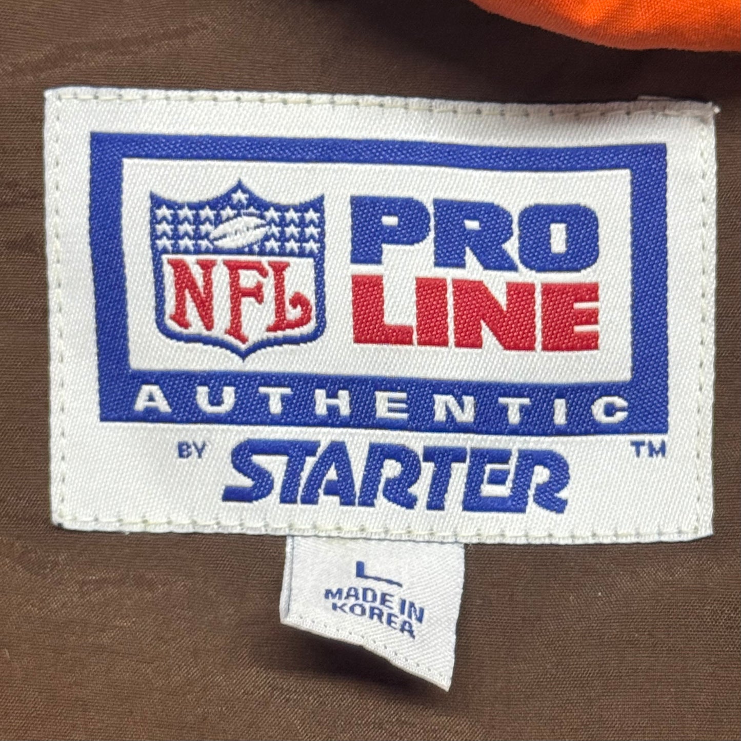 Cleveland Browns, 1990s Starter Puffer Jacket with Hood, Size: Large