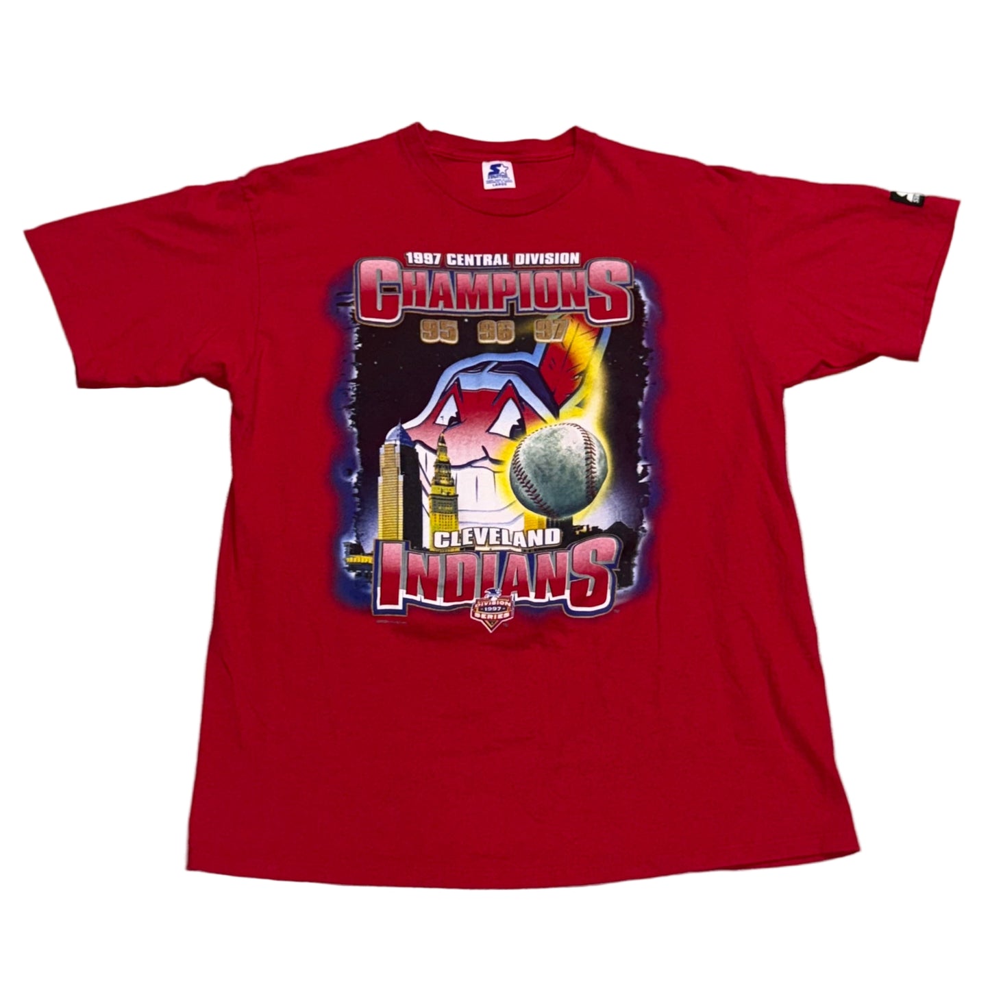 Cleveland Indians, 1997 Division Champions T-shirt, Size: Large