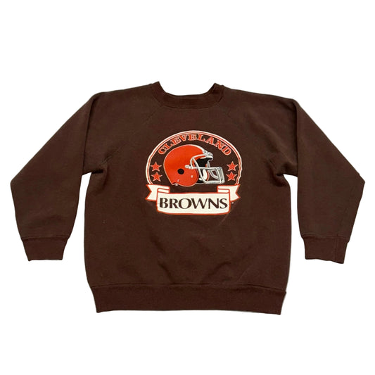 YOUTH Cleveland Browns , Vintage 1980s Sweatshirt, Size: 18/20