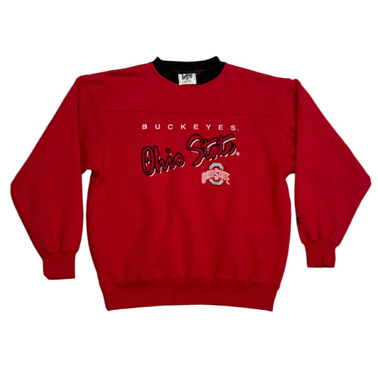 Ohio State University Buckeyes, Vintage 2000s Lee Sports Embroidered Crewneck Sweatshirt, Size: Medium
