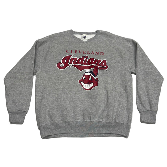 Cleveland Indians, Vintage 1990s Lee Sports Crewneck Sweatshirt, Size: XL