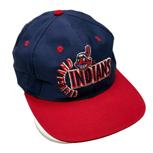 Cleveland Indians, Vintage 1990s Snapback Hat, Size: One Fits Most