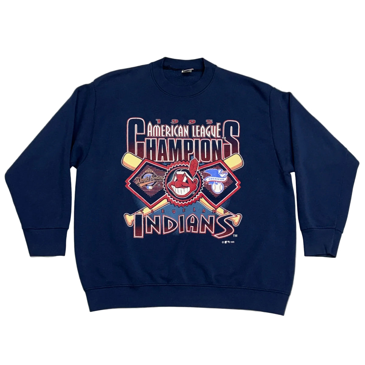 Cleveland Indians, Vintage 1995 AL Champions Sweatshirt, Size: XL
