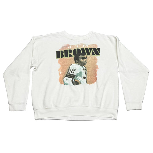 Cleveland Browns, Vintage 1990s Jim Brown Crewneck Sweatshirt, Size: Large