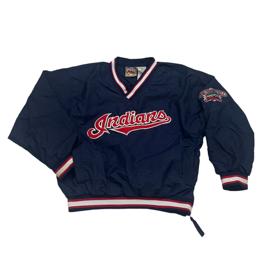 YOUTH Cleveland Indians, 1990s Starter Pullover Windbreaker, Size: 10/12