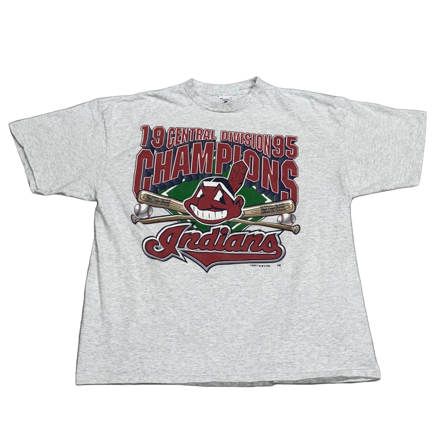 Cleveland Indians, 1995 Division Champions T-shirt, Size: XXL