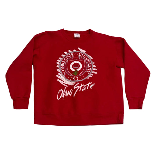 Ohio State University Buckeyes, Vintage 1990s Crewneck Sweatshirt, Size: XL